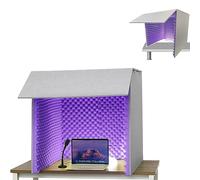Desktop Soundproof Cover, Self Made Sound Booth Box, Portable Recording Booth, Microphone Isolation Booth Box, for CrispDry Echo Free Vocals At Home & On The Road