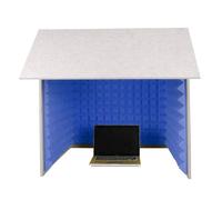 Desktop Soundproof Cover, Sound Isolation Booth Room, Portable Vocal Recording Booth, Microphone Isolation Booth Cube, for Home Studio, Music Recording, Podcasting, Acoustical Treatments