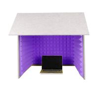 Desktop Soundproof Cover, Sound Isolation Booth Room, Portable Vocal Recording Booth, Microphone Isolation Booth Cube, for Home Studio, Music Recording, Podcasting, Acoustical Treatments