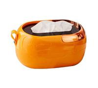 Desktop Tissue Holder Simple Large Capacity Wall Mounted Spring Lifting Tissue Box Dispenser for Living Room Bathroom Bedroom (Arancia)