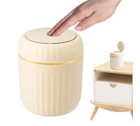 Desktop Trash Can, 135g, PP Material, Press-Open Mini Trash Bin With Lid, Small Garbage Container For Office, Study, Living Room, Coffee Table, Compact And Elegant Design