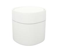Desktop Trash Can Mini Pressing Cover Garbage Bin Car Waste Container Creative Garbage Can for Home (White)