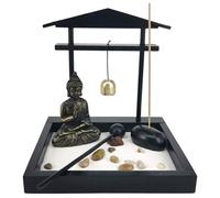 Desktop Zen Sand Garden Meditating Buddha Statue,Mini Zen Garden Sand