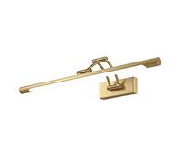 DESLP Lampada da Bagno per Specchio Ottone, Applique Frontale a Specchio Vintage con Testa Girevole, Luce da Specchio Bianco Caldo 3000K Lampada LED Armadio Retro per Toilette Tavolo,57cm/11w