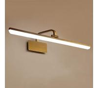 DESLP Lampada da Specchio Bagno Bronzo, Lampade da Parete LED con Testa 180° Girevole, Luce Calda 3000K, Lampada Armadio Retrò per Camera da Letto Ristorante,71 cm 14w