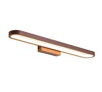 DESLP Lampada da Specchio Bagno LED, Lampade da Parete Interno Moderno con 3 Temperature di Colore, Paralume in Acrilico, Luce Specchio Metallo Marrone per Camera da Letto,60cm 26w