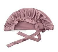 Desmend Cuffia per dormire in 100% seta da 19 Momme, da donna, per proteggere i capelli, con fasce regolabili, Pasta di chicchi, Taglia unica