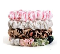 Desmend Scrunchies seta elastica per capelli morbida sensazione di morbidezza per mantenere l'acconciatura perfetta per capelli fini, 4 pezzi, colori assortiti