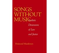 Desmond Manderson Songs without Music (Copertina rigida)