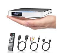 DESOBRY - Mini lettore DVD HDMI, lettore DVD per TV, lettore DVD compatto HD 1080P per Smart TV con tutte le regioni libere, lettore CD DVD con uscita AV