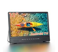 Desobry Televisore Portatile 12 Pollici Smart TV Android, Mini Televisore per Cucina, Caravan, Camper, HDMI USB AV Cuffie, DVB-T2 Freeview, Supporto Regolabile 180°