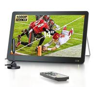 Desobry TV portatile da 14 pollici con antenna, Smart TV portatile con sintonizzatore ATSC, batteria ricaricabile Mini TV LCD Monitor 1080P, supporto TV incorporato, ingresso HDMI, USB, AV In
