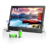 Desobry TV portatile da 19 pollici 1080p, piccola Televisión con antenna e batteria, tv 12 volt per camper, base regolabile, HDMI AV USB, adatta per l'intrattenimento domestico