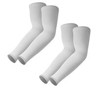 Desoto Manicotti 2 paia, raffreddamento UPF 50+, maniche anti UV, polsini a compressione, protezione solare, maniche antiscivolo, per corsa, ciclismo, pallavolo, grigio*2 coppia, Taglia unica