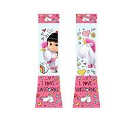 DESPICABLE ME MINIONS 93752-12 Fluffy - Lampada a LED Glitterata, 2 Motivi singolarmente, in Confezione a tubetto Trasparente, 4,5 x 15 cm