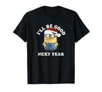 Despicable Me Minions Dave Christmas I'll Be Good Next Year Maglietta