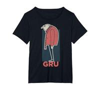 Despicable Me Minions Gru Side View Maglietta, Donna Plus-Size, Nero, 5X