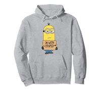 Despicable Me Minions Kevin I'm With Stupid Felpa con Cappuccio