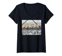 Despicable Me Minions Taking A Lunch Break Maglietta con Collo a V