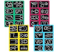 DESPOINA Set da 32 Rompicapo Metallo, Giochi Rompicapo Gioco Intelligenza, Metallo Giocattoli Educativi IQ Test Puzzle, Classico Rompicapi Giocattoli, Giocattolo Bambini e Ragazzi