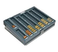DESQ® Contatore con coperchio, adatto per monete centesimi ed euro, 8 vassoi, 226,05 € Capacità monete