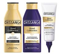 DESSANGE - Cofanetto Blond Californian - Shampoo nutriente illuminante + Shampoo Blu + Trattamento Patina - Nutre e neutralizza i riflessi - Per capelli biondi, colorati o decolorati