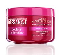 DESSANGE - Maschera per capelli a colori e cheratina - Formula arricchita in cheratina vegetale e filtro UV - nutre, ripara e conserva il colore - per capelli colorati - 250 ml