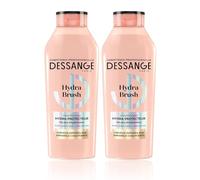 DESSANGE - Shampoo Hydra-Protector Hydra-Brush - Arricchito con acido ialuronico e olio di rosa - Idrata e protegge - Capelli esposti ai dispositivi riscaldanti - 2 x 280ml
