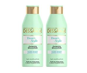 Dessange, Shampoo regolatore con argilla purificante, 250 ml, 2 pz.