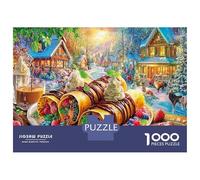 Dessert in Fantasy Town Jigsaw Puzzle 1000 Pezzi Classici Per Adulti E Bambini ≥14 Anni Giochi Educativi Food Art Per Appassionati Esperti Regalo Amore Amico Compleanno Natale 70x50cm/1000pcs