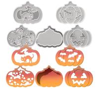 Dessert Soap Crafting Mold For Kids Adults Fall Birthday Halloween Candle Decoration | Pumpkin Molds Silicone,5 Pieces Crafts Making Mould | Silicone Mold Halloween Fall Crafting Baking Cake