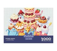 Dessert Tea Party Collection (4) 1000 Elementi Jigsaw Puzzle Classici Intrattenimento Creativo Puzzle Sfide Divertenti Per Bambini E Adulti 52x38cm/1000pcs