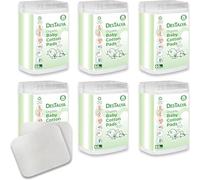 DESTALYA Quadrotti di Cotone Naturale per Neonati | Salviettine Detergenti Monouso per Pelli Sensibili | Salviette per Cambio del Pannolino (Organic Pads 360)