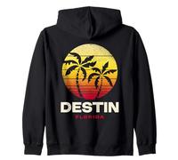 Destin Beach Florida Tropical Destin Tramonto Design Felpa con Cappuccio