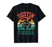 Destin Florida FL Sea Turtle Sunset US City State Beach Maglietta