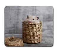Destination Vinyl ltd Confortevole Mat Mouse - Adorabile Peeping Hamster 23.5 x 19.6 cm (9.3 x 7.7 Pollici) per Il calcolatore & Computer Portatile, Ufficio, Regalo, Base Antiscivolo - RM3836