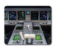 Destination Vinyl ltd Confortevole Mat Mouse - Airplane Cockpit Aircraft Pilot 23.5 x 19.6 cm (9.3 x 7.7 Pollici) per Il calcolatore & Computer Portatile, Ufficio, Regalo, Base Antiscivolo - RM15658