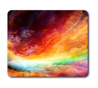 Destination Vinyl ltd Confortevole Mat Mouse - Arcobaleno Sky Nuvole Colorate 23.5 x 19.6 cm (9.3 x 7.7 Pollici) per Il calcolatore & Computer Portatile, Ufficio, Regalo, Base Antiscivolo - RM2559