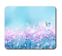 Destination Vinyl ltd Confortevole Mat Mouse - Bella Blue Butterflies 23.5 x 19.6 cm (9.3 x 7.7 Pollici) per Il calcolatore & Computer Portatile, Ufficio, Regalo, Base Antiscivolo - RM2068