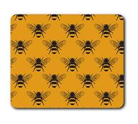 Destination Vinyl Ltd Confortevole Mat Mouse - Belle Api Modello Arte 23,5 x 19,6 cm (9,3 x 7,7 Pollici) per Il calcolatore & Computer Portatile, Ufficio, Regalo, Antiscivolo Base - RM3719