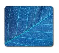 Destination Vinyl ltd Confortevole Mat Mouse - Blu Foglia Macro Natura Fredda 23.5 x 19.6 cm (9.3 x 7.7 Pollici) per Il calcolatore & Computer Portatile, Ufficio, Regalo, Base Antiscivolo - RM2617