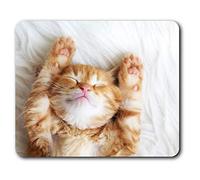 Destination Vinyl Ltd Confortevole Mat Mouse - Cute Dormire Ginger Cat Kitten 23,5 x 19,6 cm (9,3 x 7,7 Pollici) per Il calcolatore & Computer Portatile, Ufficio, Regalo, Antiscivolo Base - RM13113