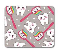 Destination Vinyl Ltd Confortevole Mat Mouse - Denti Happy Dentifricio Dentist23.5 x 19.6 cm (9.3 x 7.7 Pollici) per Il calcolatore & Computer Portatile, Ufficio, Regalo, Antiscivolo Base - RM12719