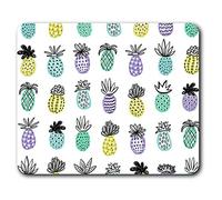 Destination Vinyl ltd Confortevole Mat Mouse - Funky Ananas Fresco Disegno 23.5 x 19.6 cm (9.3 x 7.7 Pollici) per Il calcolatore & Computer Portatile, Ufficio, Regalo, Base Antiscivolo - RM2076