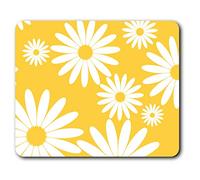 Destination Vinyl ltd Confortevole Mat Mouse - Giallo Daisy Fiori Soleggiato 23.5 x 19.6 cm (9.3 x 7.7 Pollici) per Il calcolatore & Computer Portatile, Ufficio, Regalo, Base Antiscivolo - RM2441