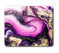 Destination Vinyl ltd Confortevole Mat Mouse - Ink Art Effetto Marmo Viola Oro 23,5 x 19,6 cm (9,3 x 7,7 Pollici) per Il calcolatore & Computer Portatile, Ufficio, Regalo, Base Antiscivolo - RM14829