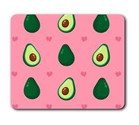 Destination Vinyl ltd Confortevole Mat Mouse - Rosa Avocado Divertente Cute Dieta 23.5 x 19.6 cm (9.3 x 7.7 Inches) per Il calcolatore & Computer Portatile, Ufficio, Regalo, Antiscivolo Base - RM2033