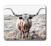 Destination Vinyl Ltd Confortevole Mat Mouse - Vacca Texas Longhorn Mucca 23,5 x 19,6 cm (9,3 x 7,7 Pollici) per Il calcolatore & Computer Portatile, Ufficio, Regalo, Antiscivolo Base - RM3428