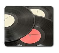 Destination Vinyl Ltd Confortevole Mat Mouse - Vinile Musica Records Retro DJ 23,5 x 19,6 cm (9,3 x 7,7 Pollici) per Il calcolatore & Computer Portatile, Ufficio, Regalo, Base Antiscivolo - RM24397