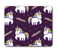 Destination Vinyl Ltd Confortevole Mat Mouse - Viola Unicorn Cavallo Carino 23.5 x 19.6 cm (9.3 x 7.7 Pollici) per Il calcolatore & Computer Portatile, Ufficio, Regalo, Base Antiscivolo - RM2108